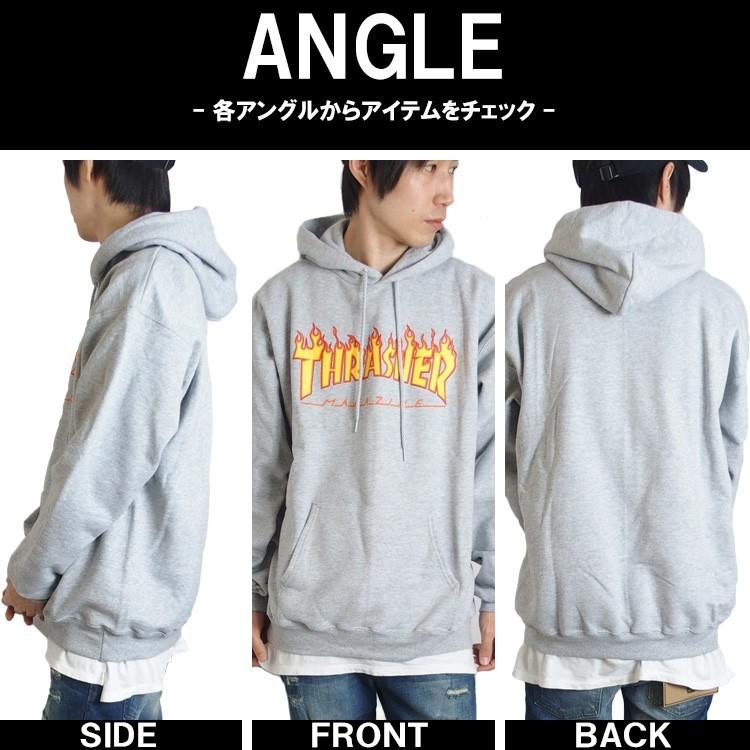 スラッシャー THRASHER パーカー スウェット プルオーバー メンズ FLAME LOGO フレイムロゴトップス｜lattachey｜06