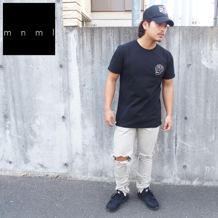 mnml ミニマル デニムパンツ ダメージジーンズ スキニー サイドジップ