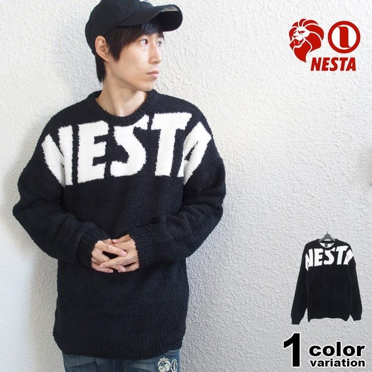 ネスタブランド ニット セーター Nesta Brand プルオーバー オーバーサイズ ロゴ モール メンズ 大きいサイズ対応 トップス 19新作 193nb1400 Lattache ラタッシュ 通販 Yahoo ショッピング