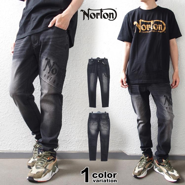 ノートン パンツ NORTON デニムパンツストレッチ モーターサイクル