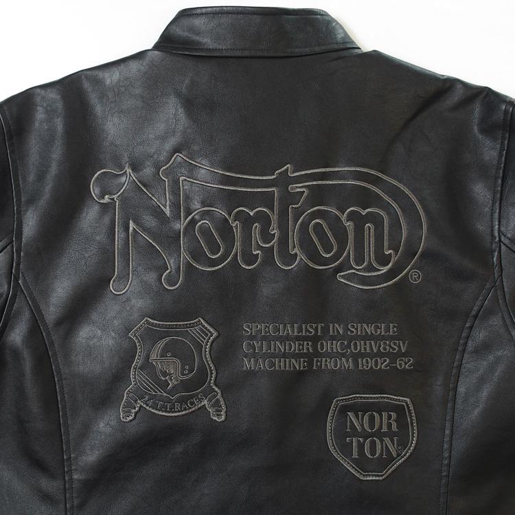 ノートン NORTON レザー ライダース ジャケット フェイクレザー ノートン NORTON レザー ライダース ジャケット フェイクレザー