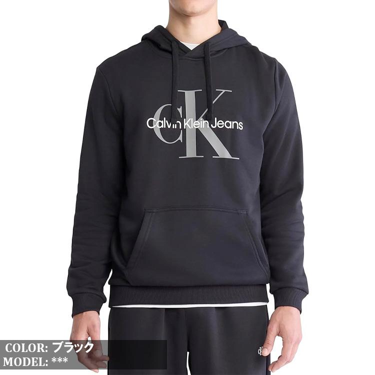 2025 秋冬新作！   JEANS カルバンクラインジーンズ パーカー メンズ プルオーバー 4RC278G ブラック Calvin Klein（カルバン・クライン） Calvin Klein Jeans パーカー