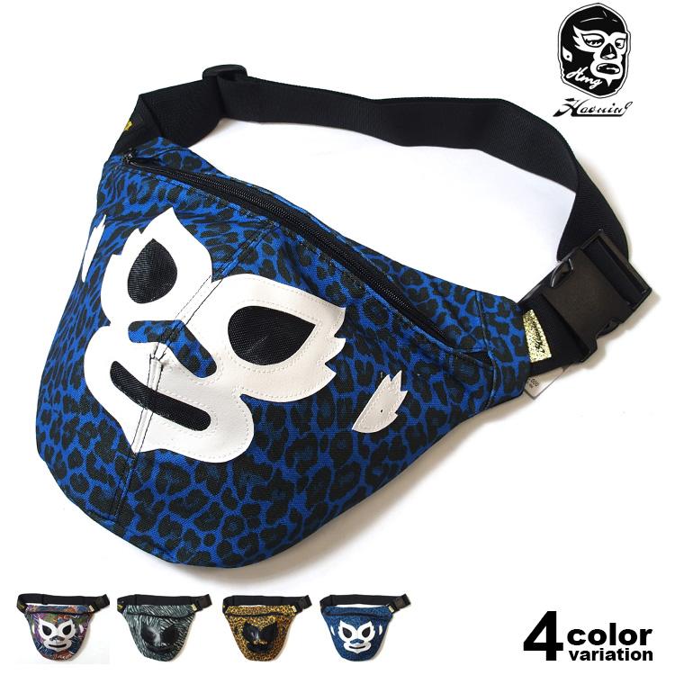 Haoming（ハオミン） ヒップバッグ ボディバッグ 総柄 ゼブラ柄 パッチ