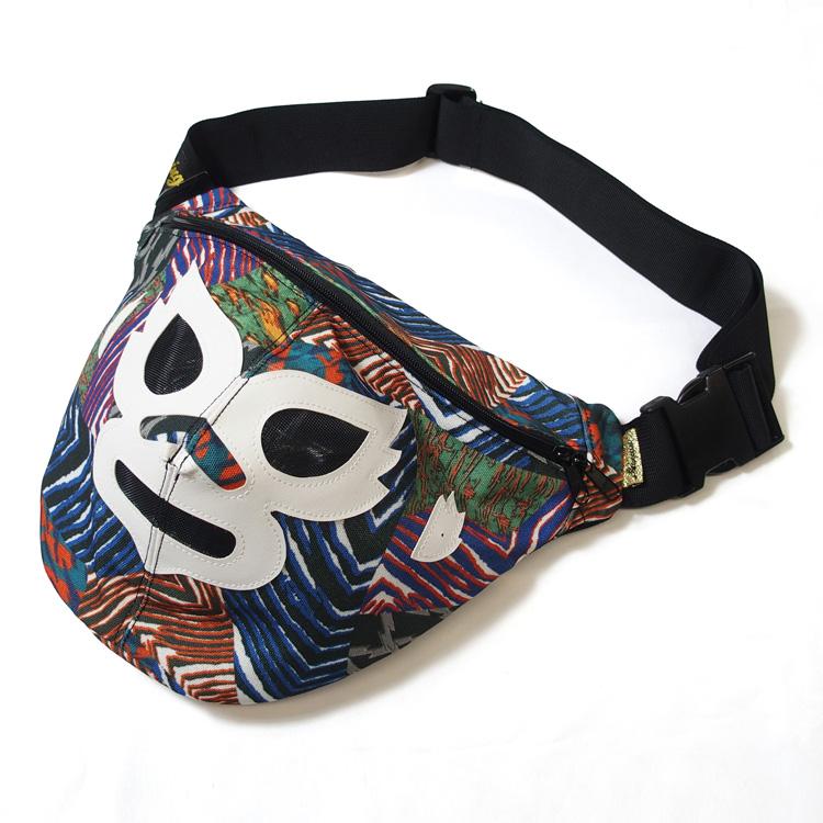 Haoming（ハオミン） ヒップバッグ ボディバッグ 総柄 ゼブラ柄 パッチ