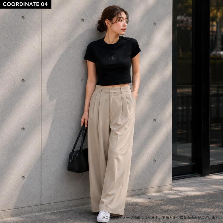 Calvin Klein（カルバン・クライン） クロップド ベビー Tシャツ 半袖