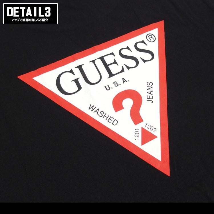 GUESS ゲス ビッグ Tシャツ 半袖  メンズ レディース ビッグシルエット Original Triangle Logo Back Print S/S Tee トップス｜lattachey｜12