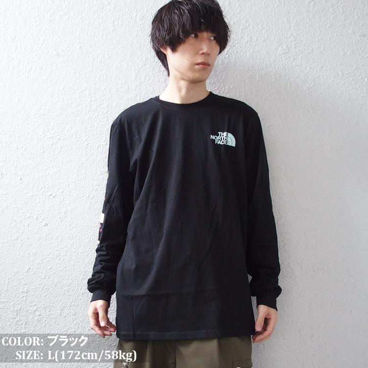 THE NORTH FACE ノースフェイス Tシャツ 長袖 ロンT 袖ロゴ バック  