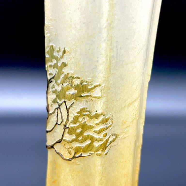 ルグラ Leglas 山羊風景文花瓶 エナメル彩 カメオ彫 花器 樹林風景 フランス アンティーク｜latte-de-antiques｜16