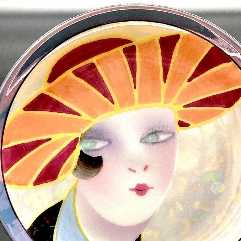 大銘品！オールドノリタケ デコレディ プレート ラスター彩 グリーン  