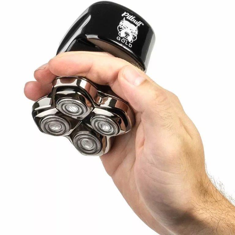 ヘッド シェーバー Skull Shaver Pitbull Gold PRO スカルシェーバー 防水グルーミング キットUSB \u0026 充電ケーブル付 ウェット ドライ 充電式 ロータリーの画像