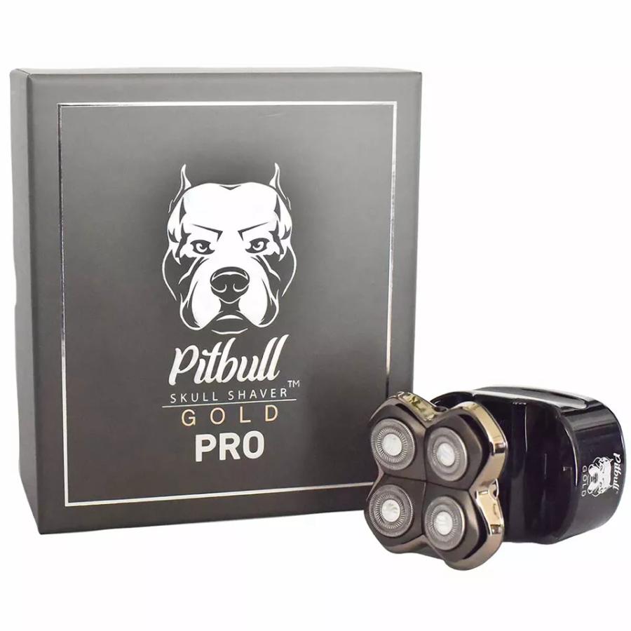 ヘッド シェーバー Skull Shaver Pitbull Gold PRO スカルシェーバー 防水グルーミング キットUSB \u0026 充電ケーブル付 ウェット ドライ 充電式 ロータリーの画像