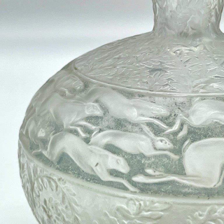 超希少 ルネ・ラリック LIEVRES 野兎 ブルーパチネ Vase うさぎ 超希少 ルネ・ラリック LIEVRES 野兎 ブルーパチネ Vase うさぎ