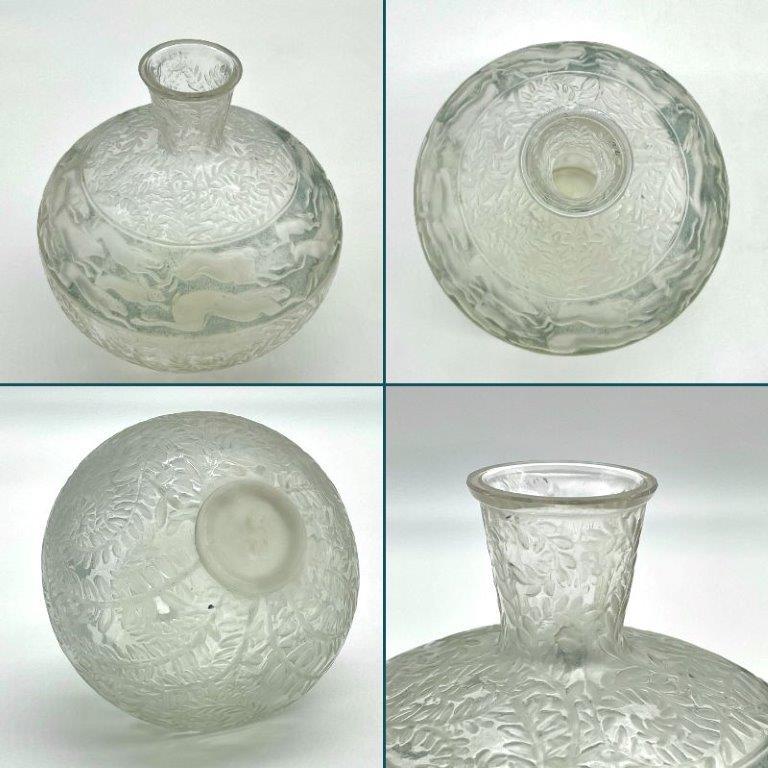 超希少 ルネ・ラリック LIEVRES 野兎 ブルーパチネ Vase うさぎ 超希少 ルネ・ラリック LIEVRES 野兎 ブルーパチネ Vase うさぎ