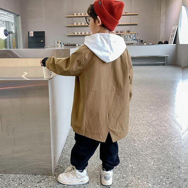 コート 子供服 男の子 ステンカラージャケット チェスターコート かっこいい メンズ アウター 薄手 ジャケット カーキ 小学生 中学生 男子 春秋冬 おしゃれ 上着 K 041 子供服のお店 男の子女の子shop 通販 Yahoo ショッピング