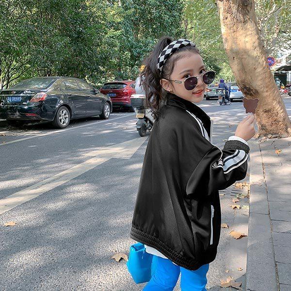 春服 キッズ レディース アウター ジャケット 春 小学生 中学生 女子 薄手 羽織り 上着 子ども服 ライン ワンポイント ロゴ カジュアル ストリート スポーティ K 子供服のお店 男の子女の子shop 通販 Yahoo ショッピング