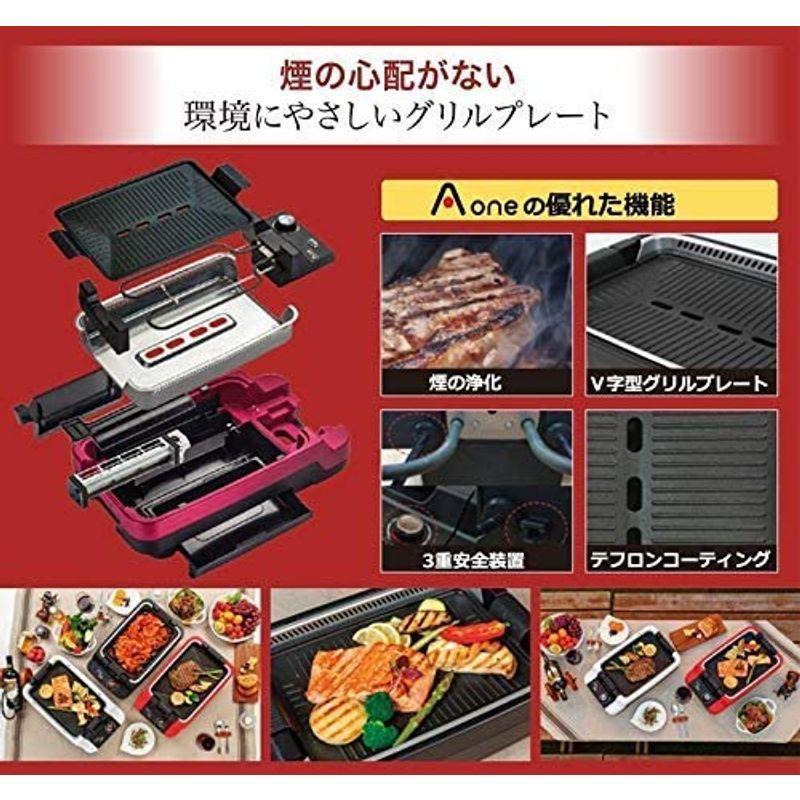 即納最大半額エーワン グリル ホットプレート レッド フィッシュ