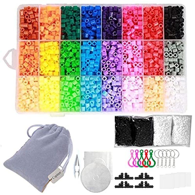 Capiner パーラービーズ アイロンビーズ プレート セット 5mm 48色 24色 キーホルダー 収納ケース 収納袋付 24色 Lau 通販 Yahoo ショッピング