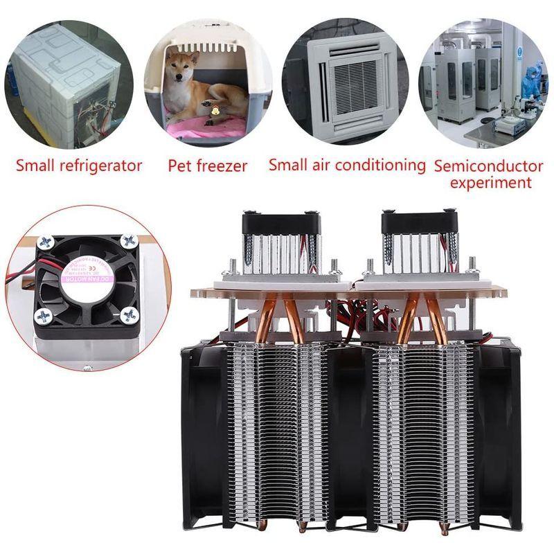 Nineone 熱電ペルチェ 冷却ユニット 半導体 冷却装置 温調 実験 開発 電子工作 ハイパワー ペルチェ式 放熱器 ダブルファン 伝導 冷蔵庫 Www Ma Maison Algarve Com