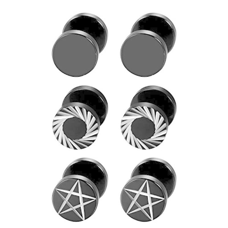 ピアス レディース シンプル イヤリング メンズ ピアス風 ステンレス ボディピアス 軟骨ピアス 両耳 片耳 シンプル 黒 3ペア6点セッ Bhvdraeslq Colegiocardenalsancha Edu Co