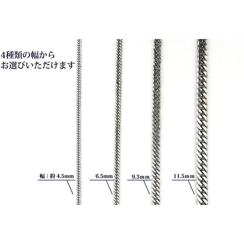 チタン ネックレス ダブル喜平 6面カット 60cm 4.5mm (プラチナ イオン プレーティング加工) 金属アレルギー対応 60cm 5mm ネックレス ダブル喜平 6面カット プラチナ イオン プレーティング加工 金属アレルギー対応