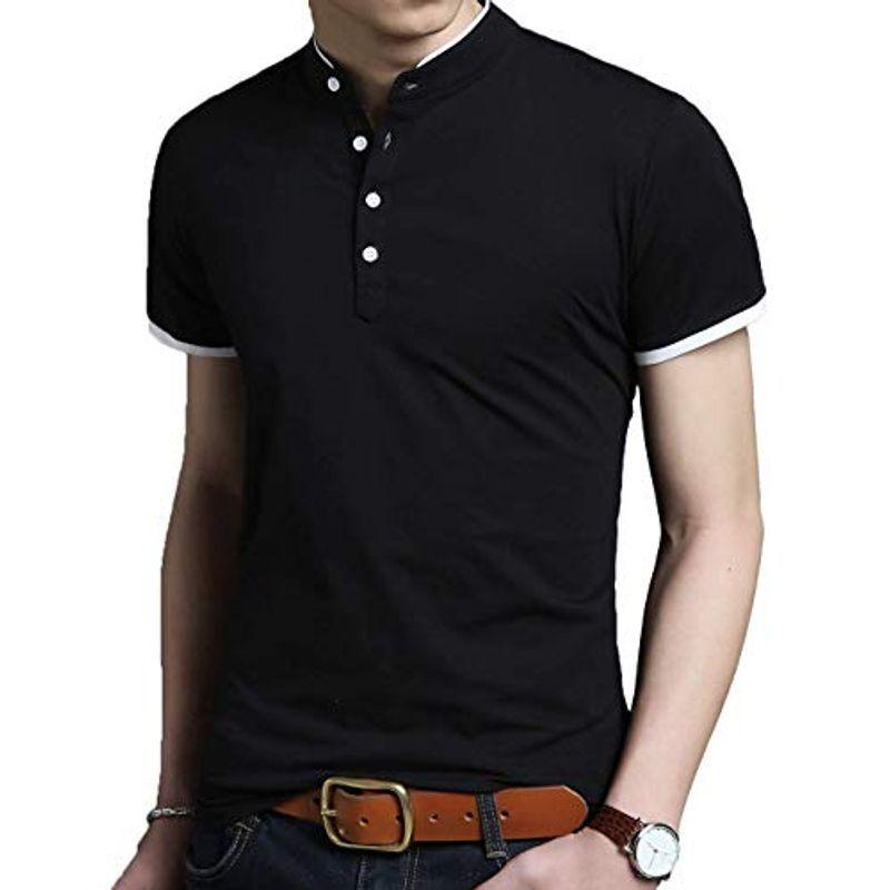 豪華ラッピング無料 シャツ バンドカラー カジュアル キャプテン ケイ 半袖 ク カッコいい スタンドカラーシャツ スポーツシャツ メンズ M 3xl 5カラー パーカー Www Sustentec Com Br