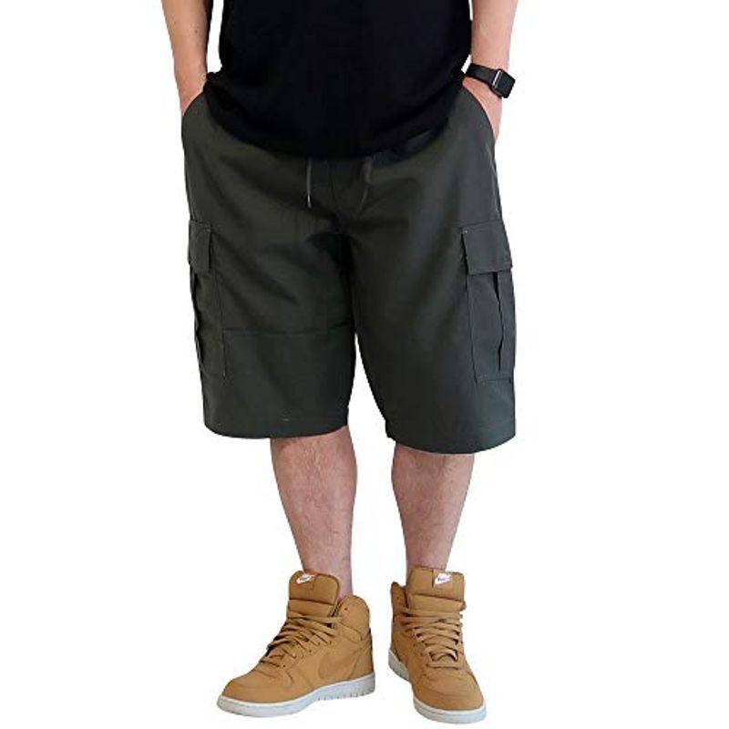ショートパンツ メンズ 大きいサイズ ハーフパンツ カーゴパンツ 短パン ひざ下 太め ゆったり 7分丈 イージーパンツ ウエストゴム 無地 Psftbvthoh ファッション T Ttravel Com Vn