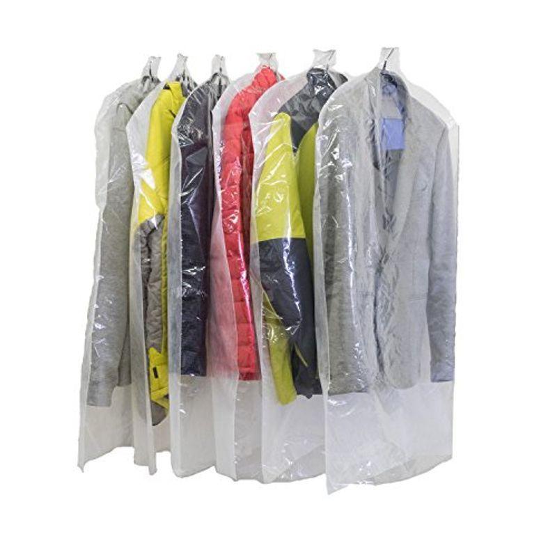 衣類カバー 衣装カバー50枚組 片面透明 片面不織布で中身が見える 安心の日本製 大切な衣類のほこりよけに
