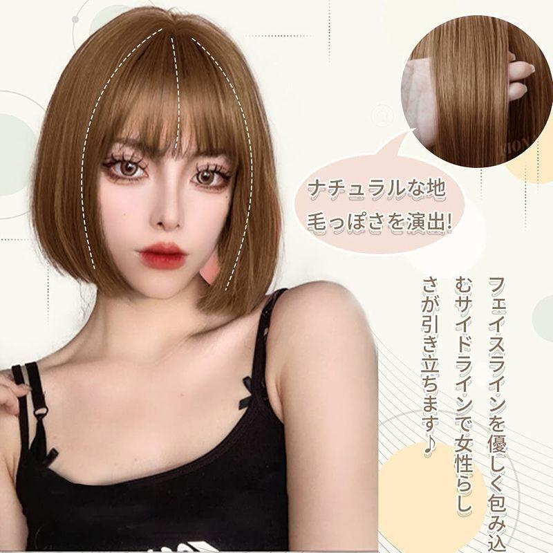 残りわずか メンズアクセサリー ウィッグ ショート ボブ ストレート 美しい 可愛い 自然 小顔ウィッグ 軽い 女装 Wig フルウィッグ 女性用かつら ライトブラウン Www Threeriversofs Com