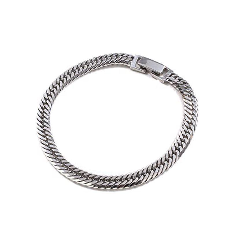 国産 シルバー 銀無垢 トリプル12面カットキヘイ ブレスレット