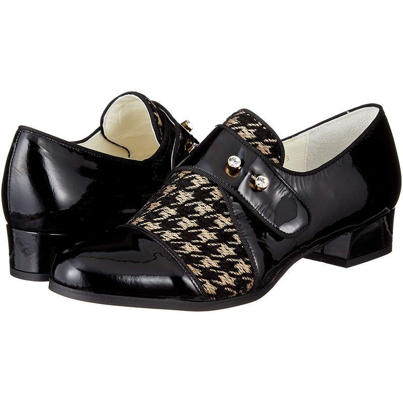 ★最終価格★ ランバンオンブルー ビジューモチーフストレートチップシューズ 2505 ブラックコンビ 23.5 cm E 【F2794435984】(14947円)