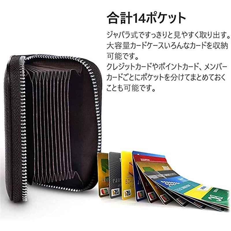 公式の 本革製 カードケース 財布 ジッパー付き RFID クレジットカードホルダー スキミング防止 革 レザー 男女兼用カード入れ メンズ レディ  財布、帽子、ファッション小物