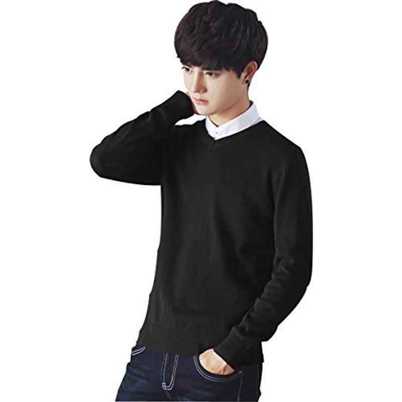 トップス 2種類選べる ニットセーター メンズ 長袖 カットソー 毛玉防止 無地 編み 春 秋 冬 ファッション シンプル 大きいサイズ おしゃれ 綿素材 Cuukzsjobu Www Boulevardrestaurants Com