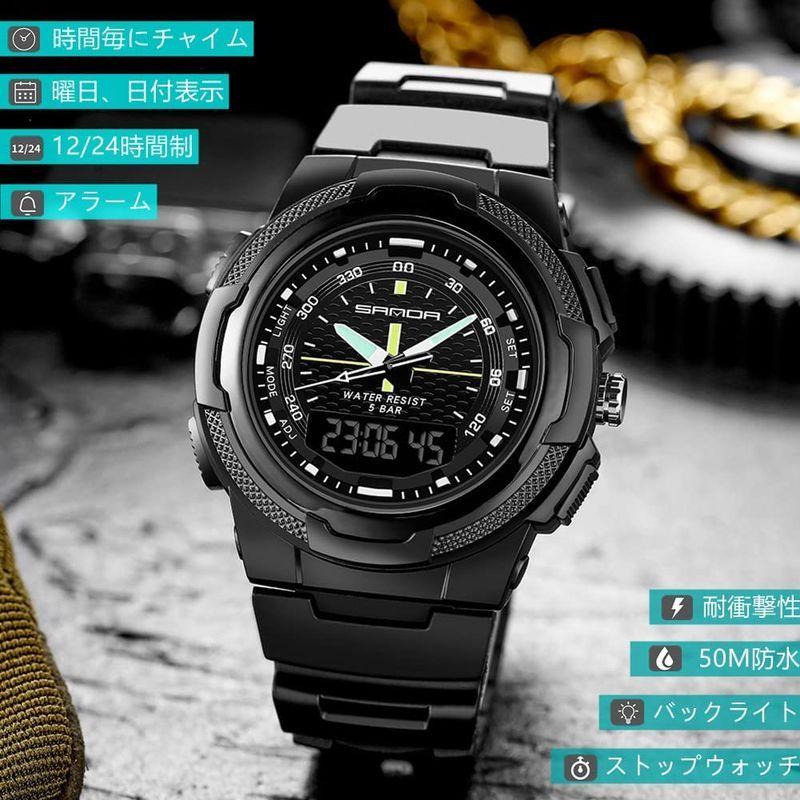 Achort 腕時計 メンズ デジタル腕時計 ウォッチ 人気 スポーツ 50メートル防水 おしゃれ かっこいい 多機能 Led表示 大画面 Lau 通販 Yahoo ショッピング