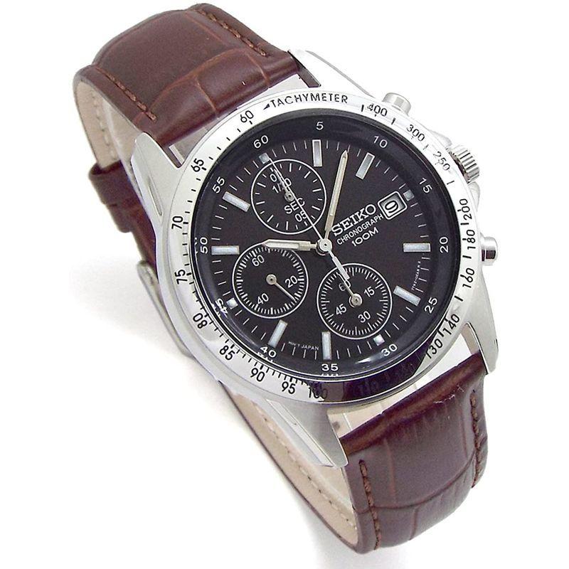 SEIKO クロノグラフ 腕時計 本革ベルトセット 国内セイコー正規流通品 ブラック ディープブラウンベルト SND367P1-DB 並行輸 クロノグラフ 腕時計 本革ベルトセット 国内セイコー正規流通品 ブラック ディープブラウンベルト SND367P1 DB 並行輸
