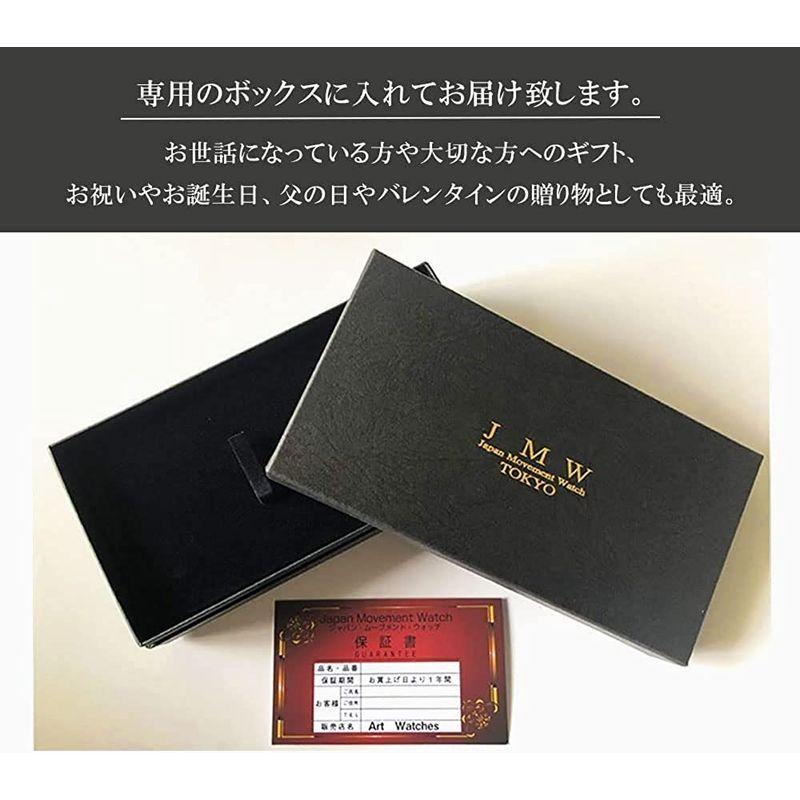 JMW TOKYO腕時計 メンズ 上級ムーンフェイズ 日本製ムーブメント 本革ベルト ローマ数字インデックス 100m防水 タキメーター ( TOKYO腕時計 メンズ 上級ムーンフェイズ 日本製ムーブメント 本革ベルト ローマ数字インデックス 100m防水 タキメーター ムーンフェイズ