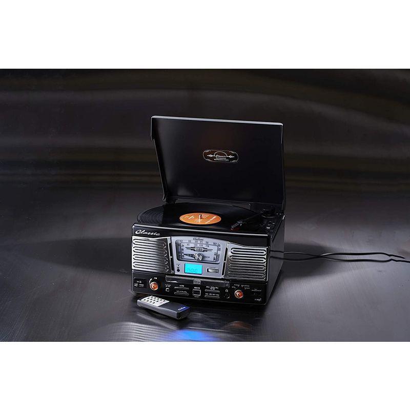 とうしょう レトロ調 多機能 レコードプレーヤー (AM/FMラジオ (ワイドFM対応)) 録音機能 再生機能 USB/SD CD レコード レトロ調 多機能 レコードプレーヤー レコード AM/FMラジオ ワイドFM対応 録音機能 再生機能 USB/SD CD
