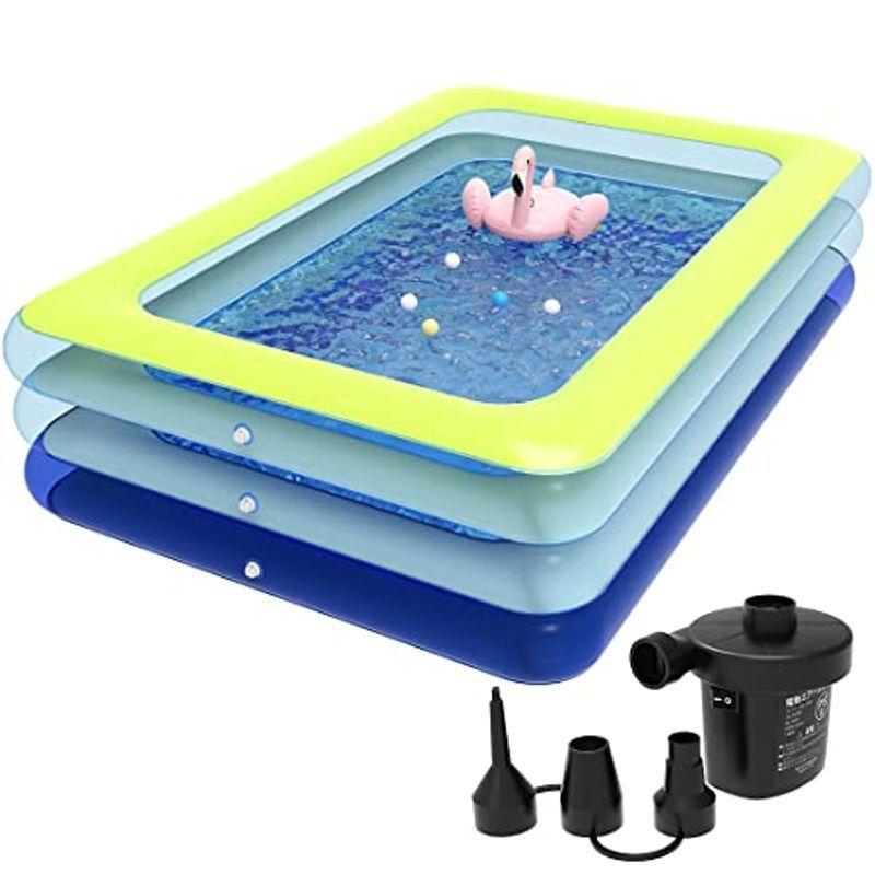 SOHAPI プール ビニールプール 大型 家庭用 子供用 ボールプール 水遊び ファミリープール 電動空気入れ式 ベビープール ファミリー