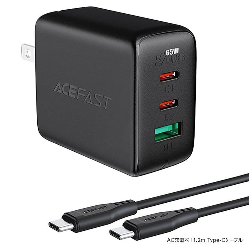 AceFast ブランド 急速充電器 PD 65w チャージャー ACアダプター USB-C USB-A 3台同時充電 急速充電 高速充電 AC充電器 Type-C Type-A iPhone iPad MacBook |  | 18