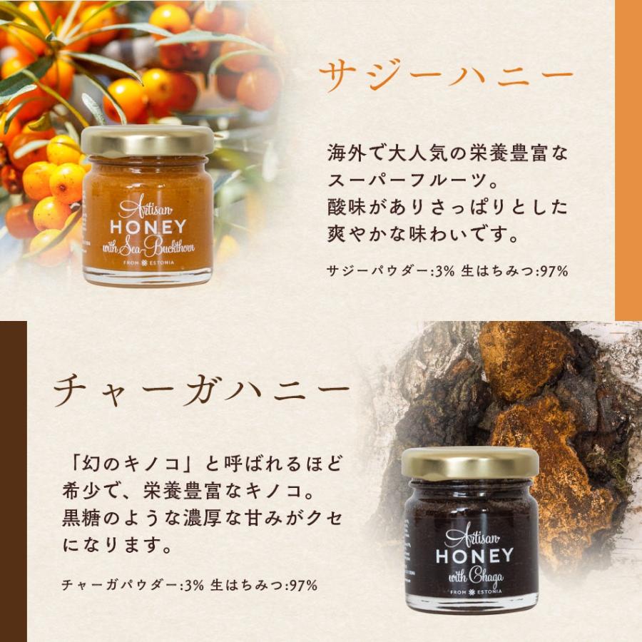 アーティサンハニー はちみつ 蜂蜜 エストニア 国産 純粋 ギフト 生はちみつ フレーバー 非加熱 50g ギフト アソート 【10個セット】 |  | 08