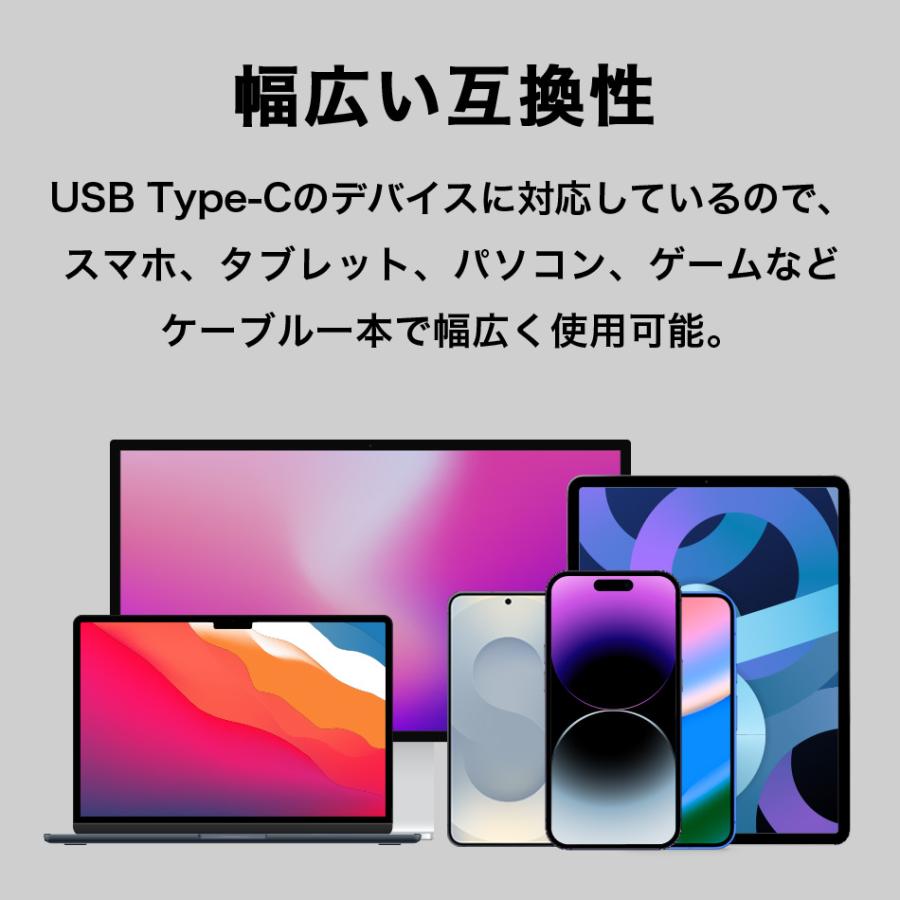 Type-C to Type-C 充電ケーブル PD60W タイプC PD対応 急速充電 1.2m USB-C 高耐久 データ転送 高速充電 ケーブル iPhone17 iPhone16 iPhone15 AceFast ブランド |  | 03