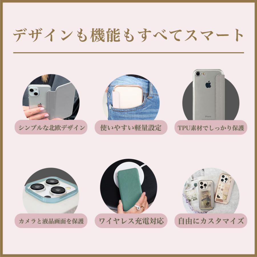 iPhone14 14 Pro iPhoneSE SE3 第3世代ケース iPhone 手帳型ケース 背面クリア SE SE2 8 7クリア カバー iPhoneケース アイフォン おしゃれ ブランド Holdit |  | 08