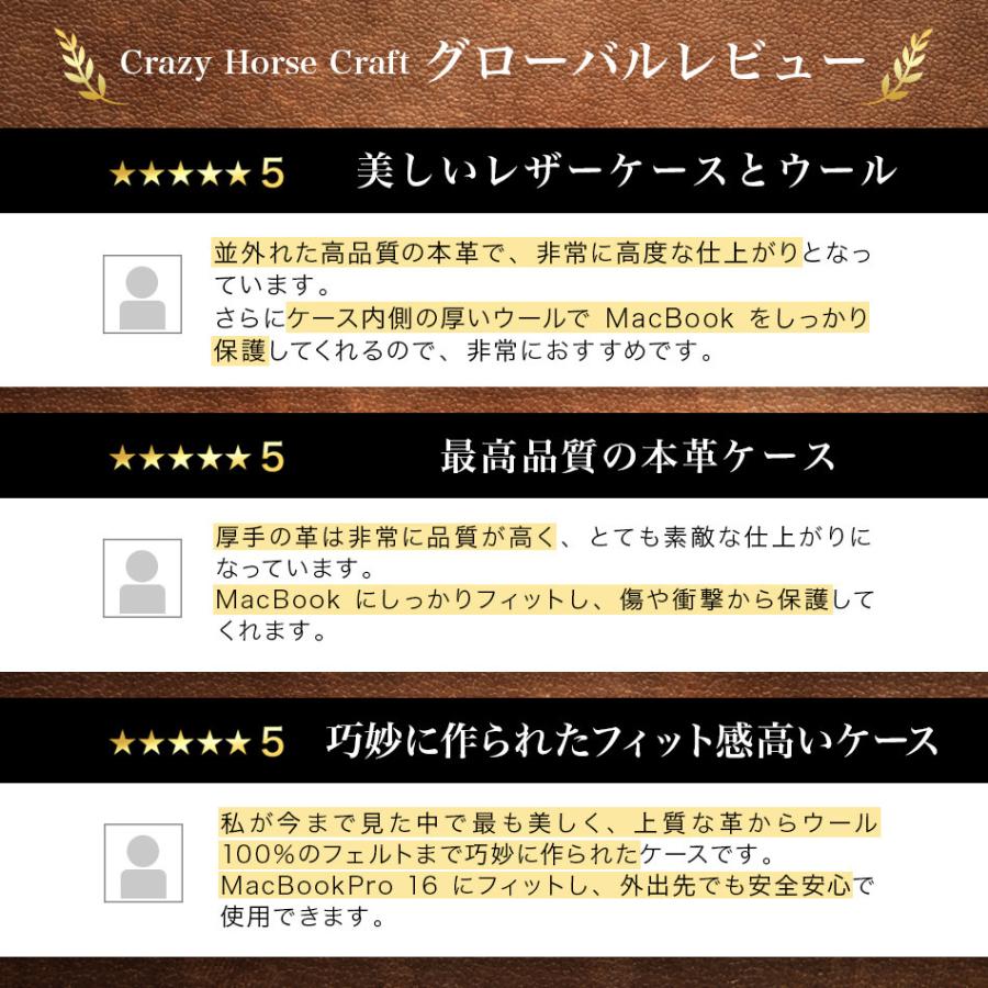 Crazy Horse Craft MacBook air ケース Pro 13インチ 14インチ おしゃれ 革 16インチ 15インチ PCケース 北欧 ブランド 本革 ウール付き CrazyHorseCraft |  | 14