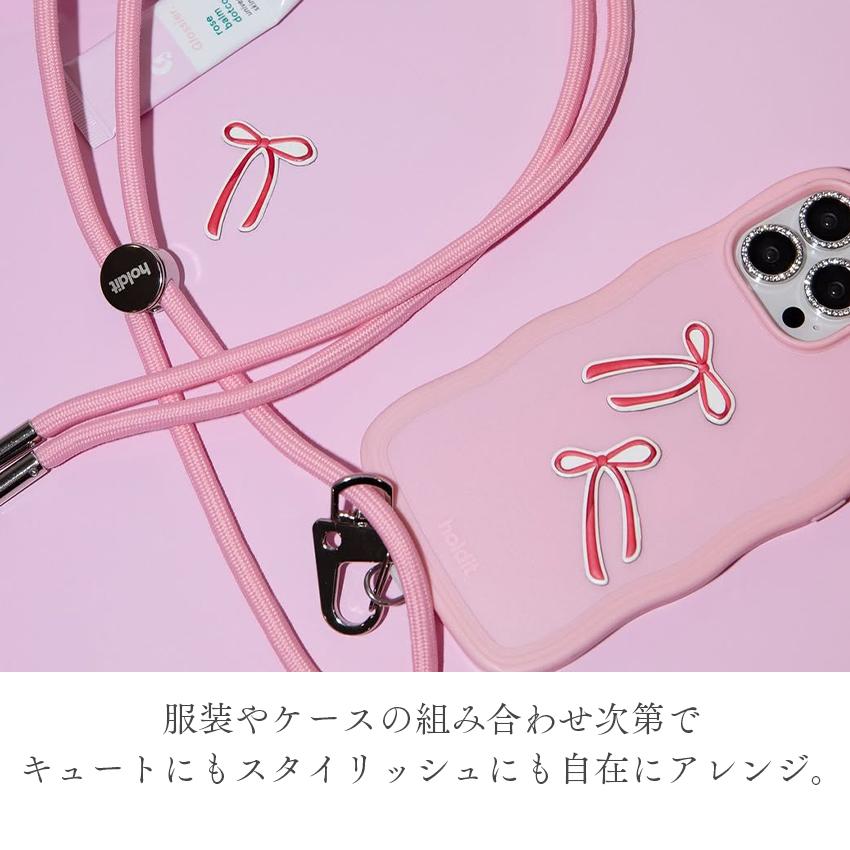 Holdit スマホショルダー ストラップ かわいい 首掛け ネックストラップ おしゃれ 挟むだけ スマホ iPhone Android スマートフォン 長さ調節 iPhone17 |  | 03