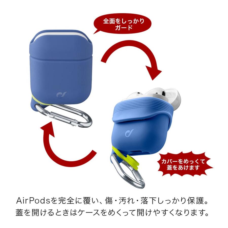Cellularline AirPods ケース ブランド エアーポッズ カバー イヤーフック カラナビ スポーツ ケース 保護 キズ防止 収納 Air Pods DYNAMICAIRPODSB |  | 02
