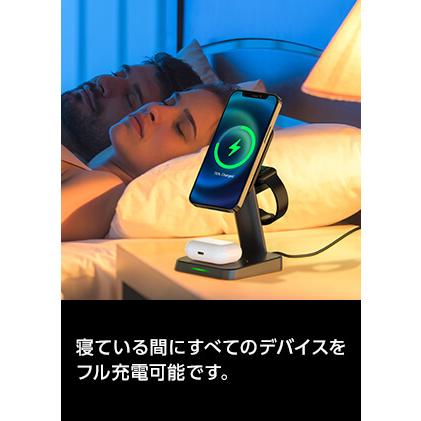 AceFast ブランド ワイヤレス充電器 3台同時充電 iPhone AirPods Pro AppleWatch スタンド 3in1 同時充電 Qi 15W 急速充電 MagSafe マグネット iPhone17 |  | 04