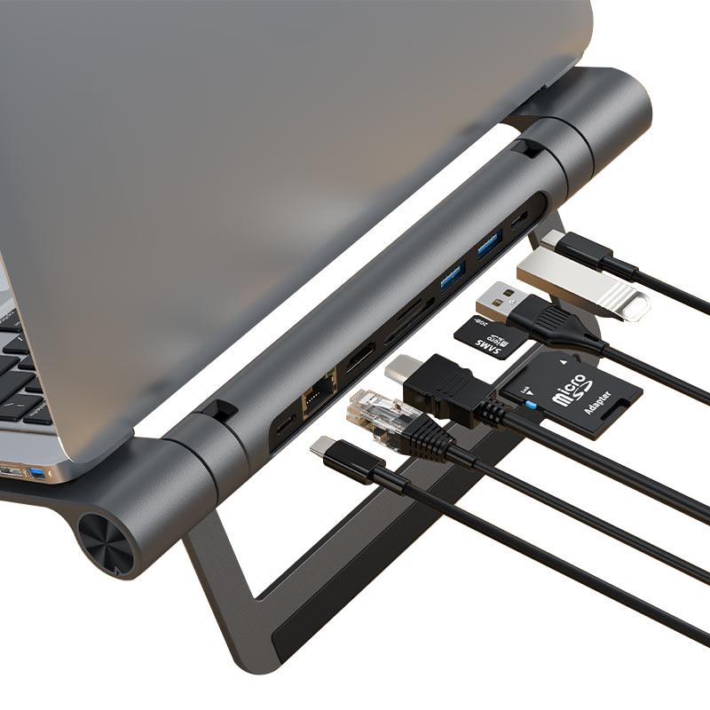 8-in-1 PCスタンド ドッキングステーション