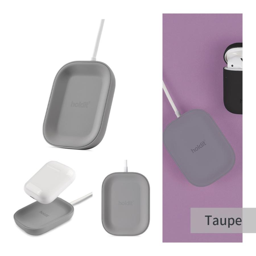 Holdit Qi ワイヤレス充電器 AirPods Pro シリコン アクセサリー 充電