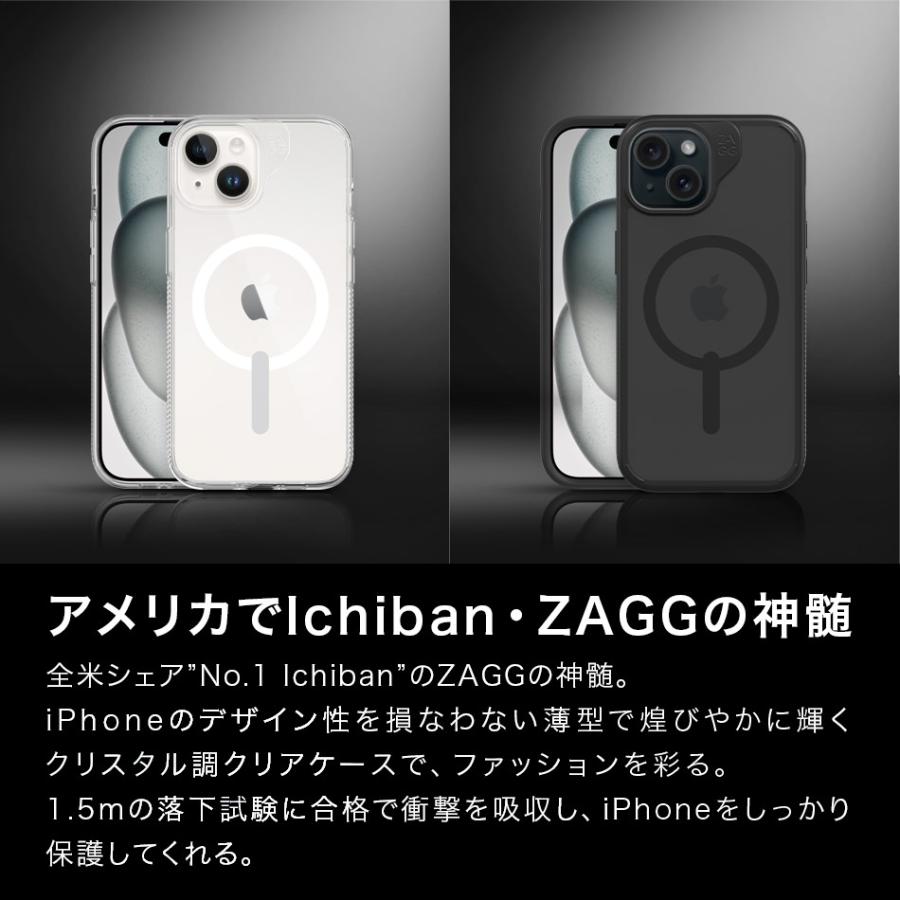iPhone15 ケース クリア ステッカー iPhone 15 14 13 耐衝撃 黄変防止 透明 アイフォン クリアケース スマホケース カバー ZAGG ザグ アメリカ 海外 4億個販売 |  | 02