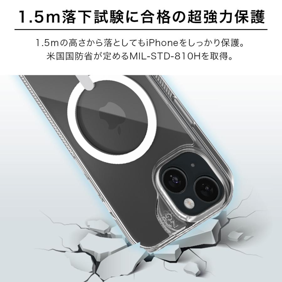 iPhone15 ケース クリア ステッカー iPhone 15 14 13 耐衝撃 黄変防止 透明 アイフォン クリアケース スマホケース カバー ZAGG ザグ アメリカ 海外 4億個販売 |  | 04
