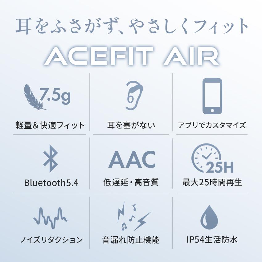 【正規代理店】 ACEFAST ワイヤレスイヤホン ACEFIT Air  オープンイヤー イヤーフック型 Bluetooth 5.4 耳掛け 耳を塞がない type-c iPhone17 |  | 01